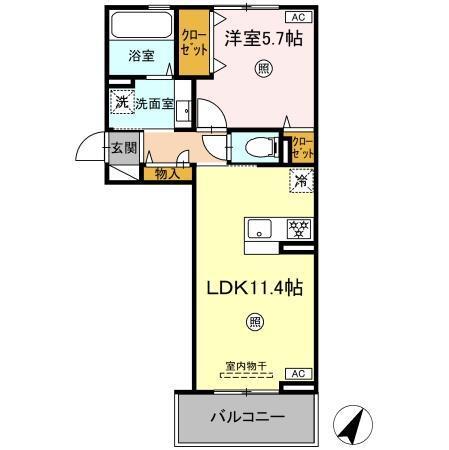 D-ROOM引水（303） 間取り図画像