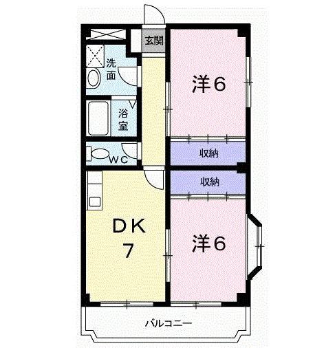 リバーサイドハイツ（402） 間取り図画像