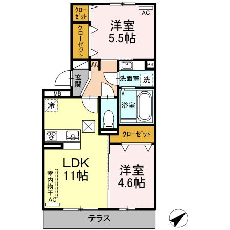 グランドヴィラ　A棟（103） 間取り図画像