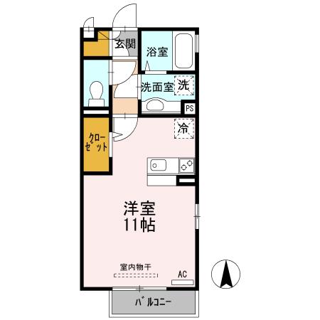 レスポワールＴＳＵＲＵ（201） 間取り図画像