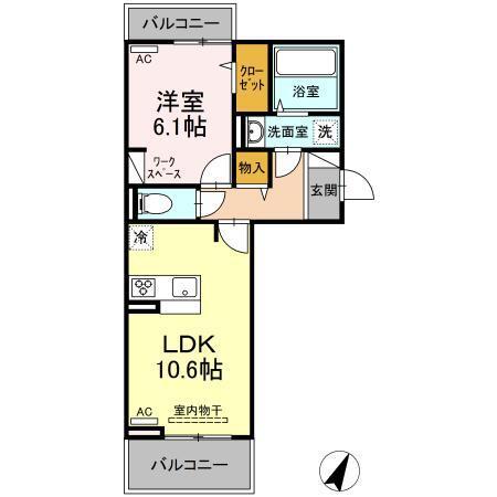 D´プレイス　みずき台（311） 間取り図画像