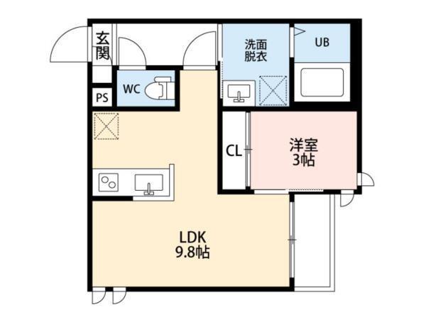 GRANDTICラフィナス蓮台寺（103） 間取り図画像