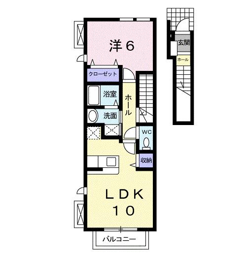 プロムナードⅠ（203） 間取り図画像