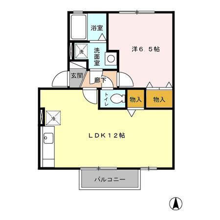 ウィルモア田迎（201） 間取り図画像