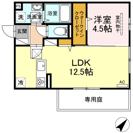 グレース下南部（105） 間取り図画像