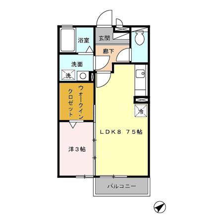 メゾンミュー　A棟（203） 間取り図画像