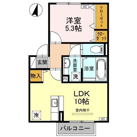 グランドソレイユ東野（201） 間取り図画像