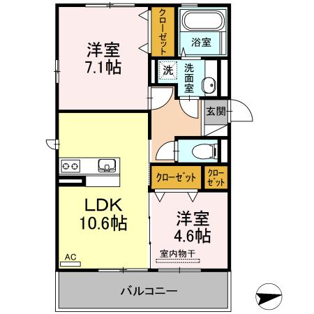 ネクサス黒髪桜坂（203） 間取り図画像