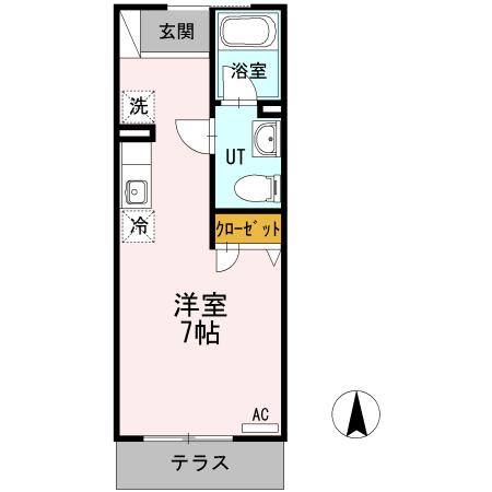 メロンハウス鶴羽田（106） 間取り図画像