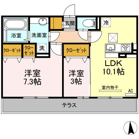 サンローズ・島町（102） 間取り図画像