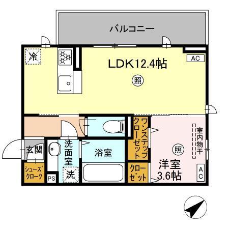 オーク・ヴィラ尾ノ上（201） 間取り図画像