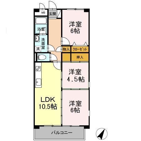 フロンティア・ウィン（3-C） 間取り図画像