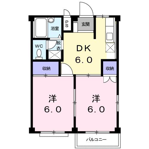 レジデンスタナカＢ（201） 間取り図画像