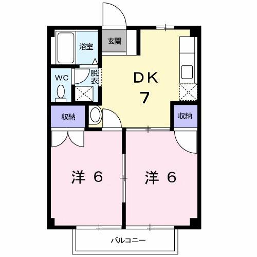 コスモスハイツ（206） 間取り図画像