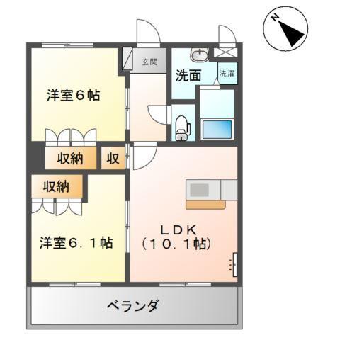 Ｇｅｎｔｌｙ麻生田 間取り図画像