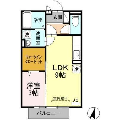 プレールルフラン（201） 間取り図画像