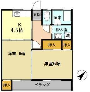 かつきハイツ（201） 間取り図画像