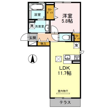 Ｄ’スカイヒルズ（101） 間取り図画像