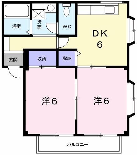 クレールハイムＢ（102） 間取り図画像