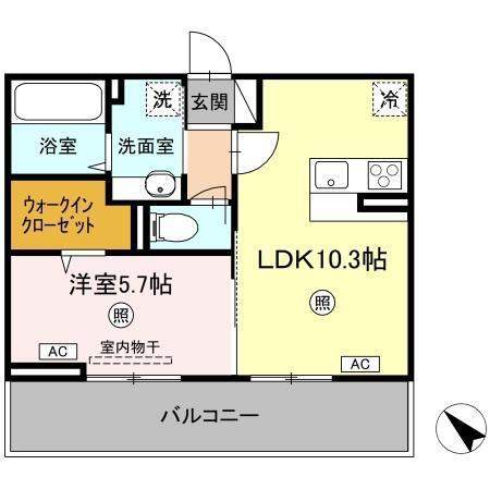 TSコート広崎（205） 間取り図画像