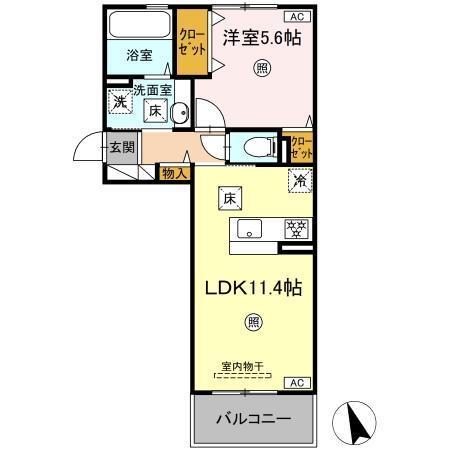 D-ROOM須屋（トリシア）（105） 間取り図画像