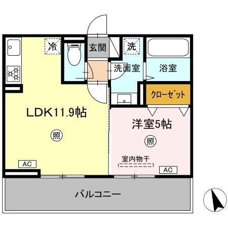 D-ROOM須屋（トリシア）（302） 間取り図画像