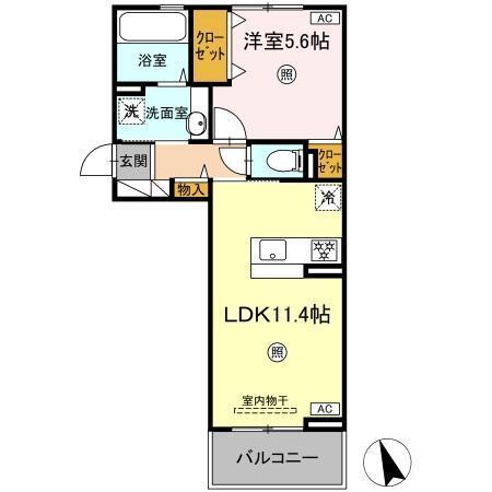 D-ROOM須屋（トリシア）（305） 間取り図画像