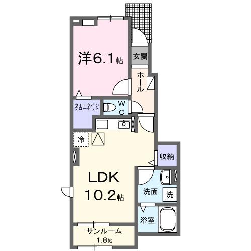 ソラリアⅠ（102） 間取り図画像