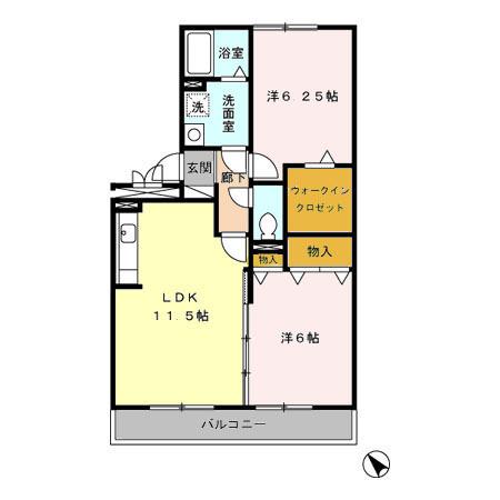 コトー鹿子木（203） 間取り図画像