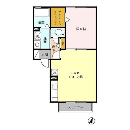 フローラ武蔵ヶ丘（202） 間取り図画像