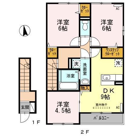 ディールーム清水東町Ⅱ（203） 間取り図画像