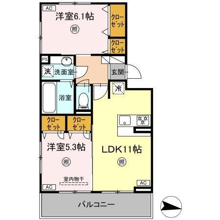 コートドール7（306） 間取り図画像