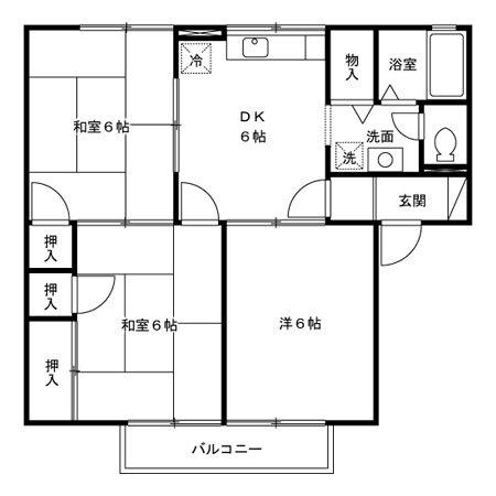 レジデンス西村　A棟（203） 間取り図画像
