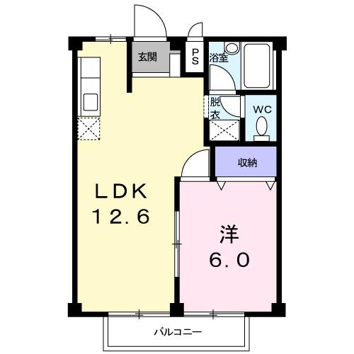 畠田ハイツ（202） 間取り図画像
