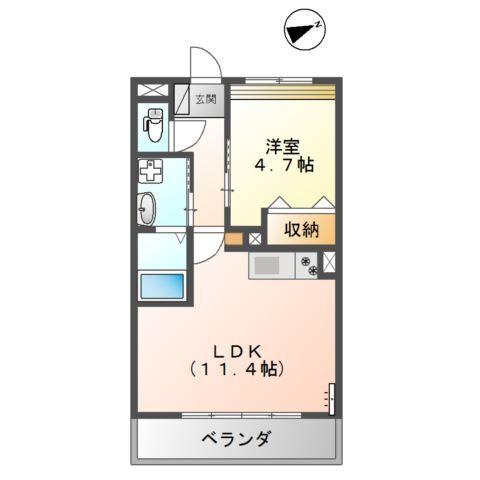 Ｌａ　Ｖｉｅ　ｅｎ　ｒｏｓｅ　ｈｉｌｌ 間取り図画像