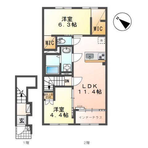 サクラリアン益城 間取り図画像