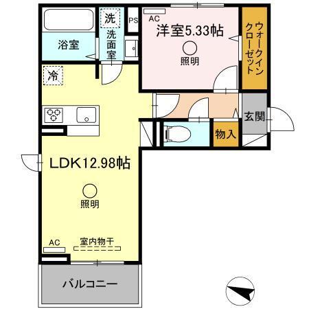 ビブロスポンテⅡ（201） 間取り図画像