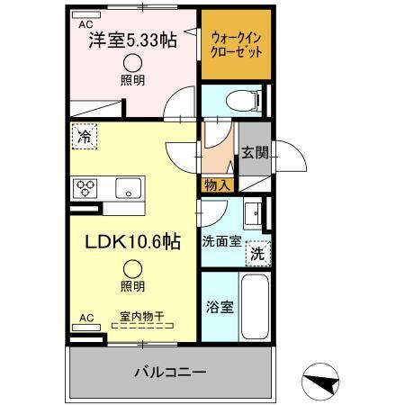 ビブロスポンテⅡ（205） 間取り図画像