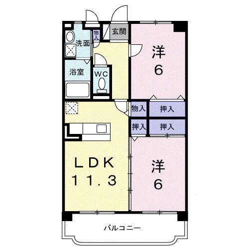 レオ・グランド山ノ神（306） 間取り図画像
