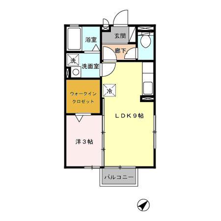 エスポワール東山（201） 間取り図画像
