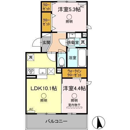 シェシレーヌ（101） 間取り図画像