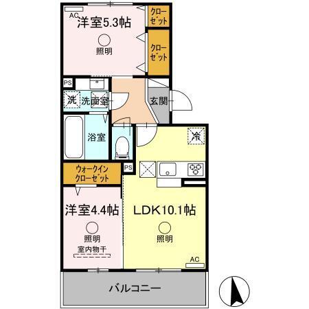 シェシレーヌ（102） 間取り図画像