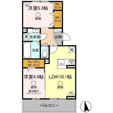 シェシレーヌ（202） 間取り図画像