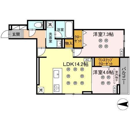 Crest Court（303） 間取り図画像