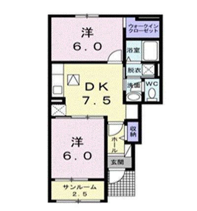 サンライズ　ヒル（102） 間取り図画像
