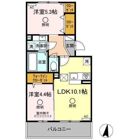クレリア（102） 間取り図画像