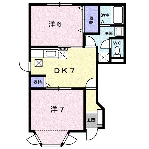 サザンカⅡ（101） 間取り図画像