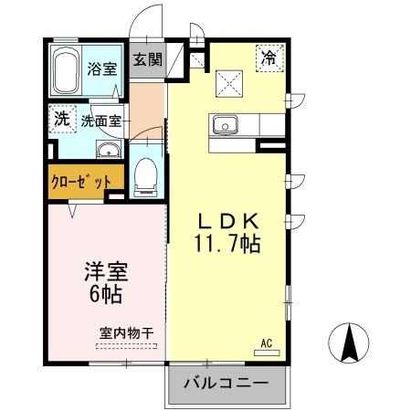 ホームパーティーⅥ号館（101） 間取り図画像