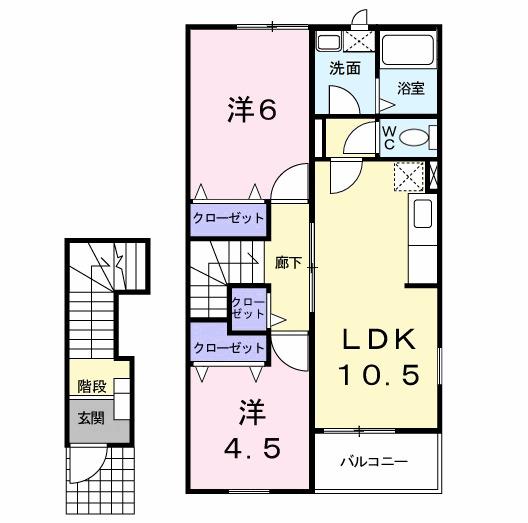 ラ・プラージュ　ピュア（202） 間取り図画像