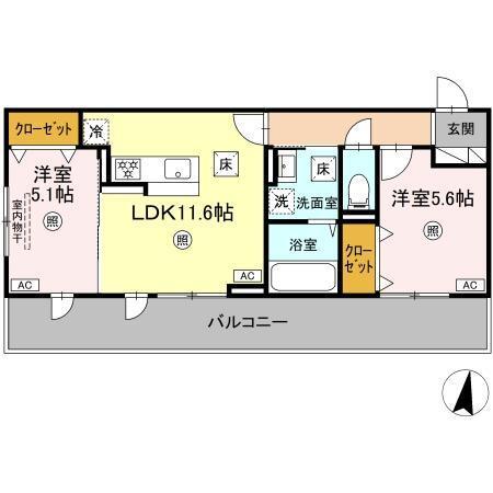 アゼリア水前寺（103） 間取り図画像